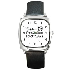 Football Fan  Square Metal Watch by Valentinaart