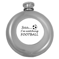 Football Fan  Round Hip Flask (5 Oz) by Valentinaart