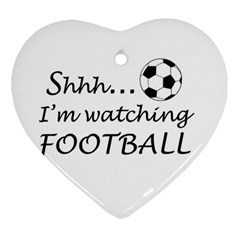 Football Fan  Heart Ornament (two Sides) by Valentinaart