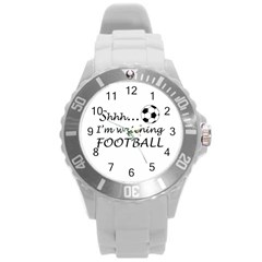 Football Fan  Round Plastic Sport Watch (l) by Valentinaart