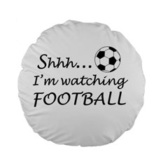 Football Fan  Standard 15  Premium Round Cushions by Valentinaart