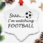 Football fan  Snowflake Ornament (Two Sides) Front