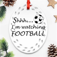 Football Fan  Ornament (oval Filigree)