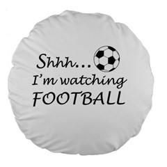 Football Fan  Large 18  Premium Flano Round Cushions by Valentinaart