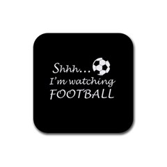 Football fan  Rubber Coaster (Square) 