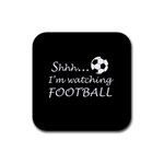 Football fan  Rubber Square Coaster (4 pack)  Front