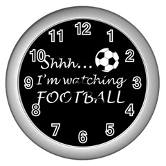 Football fan  Wall Clocks (Silver) 