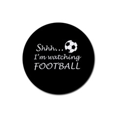 Football fan  Rubber Coaster (Round) 