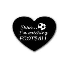 Football fan  Rubber Coaster (Heart) 