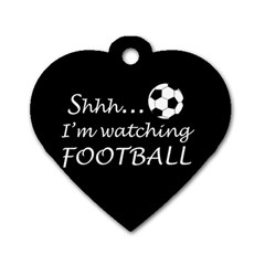 Football fan  Dog Tag Heart (One Side)