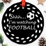 Football fan  Ornament (Round Filigree) Front