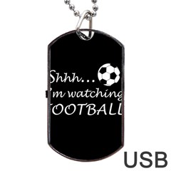 Football fan  Dog Tag USB Flash (One Side)