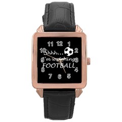 Football fan  Rose Gold Leather Watch 