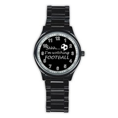 Football fan  Stainless Steel Round Watch