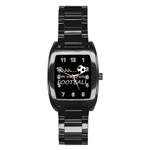 Football fan  Stainless Steel Barrel Watch Front