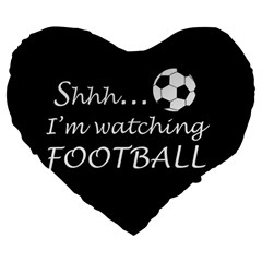 Football fan  Large 19  Premium Flano Heart Shape Cushions