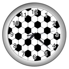 Football Wall Clocks (silver)  by Valentinaart