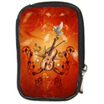 Violin With Violin Bow And Dove Compact Camera Cases Front