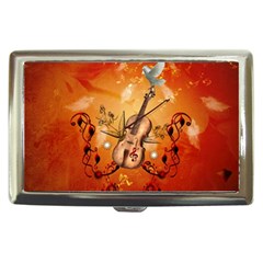 Violin With Violin Bow And Dove Cigarette Money Cases by FantasyWorld7