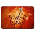 Violin With Violin Bow And Dove Large Doormat  30 x20  Door Mat