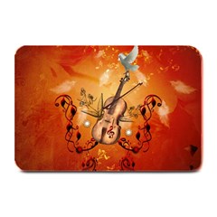 Violin With Violin Bow And Dove Plate Mats by FantasyWorld7