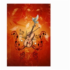 Violin With Violin Bow And Dove Small Garden Flag (two Sides) by FantasyWorld7