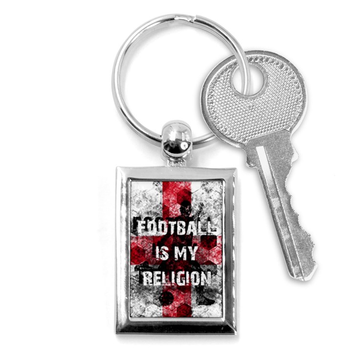 Football is my religion Key Chains (Rectangle) 