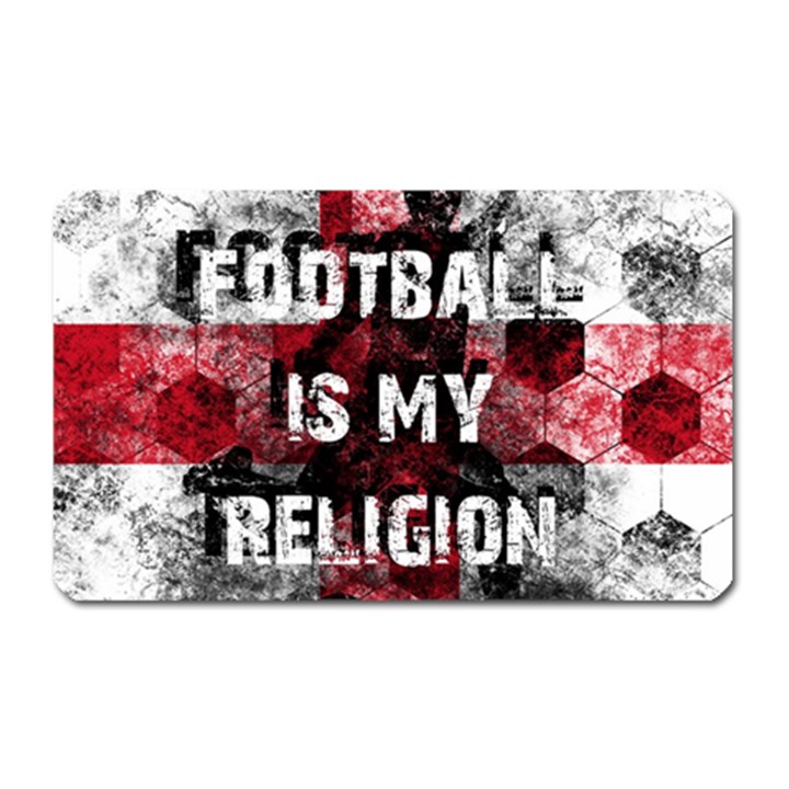 Football is my religion Magnet (Rectangular)