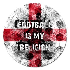 Football Is My Religion Magnet 5  (round) by Valentinaart