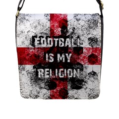 Football Is My Religion Flap Messenger Bag (l)  by Valentinaart