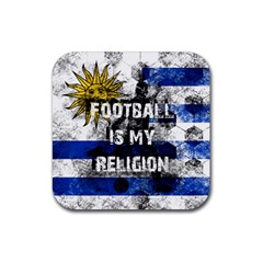 Football Is My Religion Rubber Coaster (square)  by Valentinaart