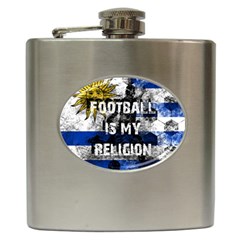 Football Is My Religion Hip Flask (6 Oz) by Valentinaart