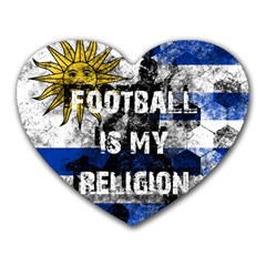 Football Is My Religion Heart Mousepads by Valentinaart