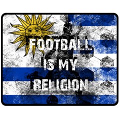 Football Is My Religion Fleece Blanket (medium)  by Valentinaart