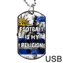 Football Is My Religion Dog Tag Usb Flash (one Side) by Valentinaart