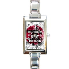 Football Is My Religion Rectangle Italian Charm Watch by Valentinaart