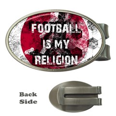 Football Is My Religion Money Clips (oval)  by Valentinaart