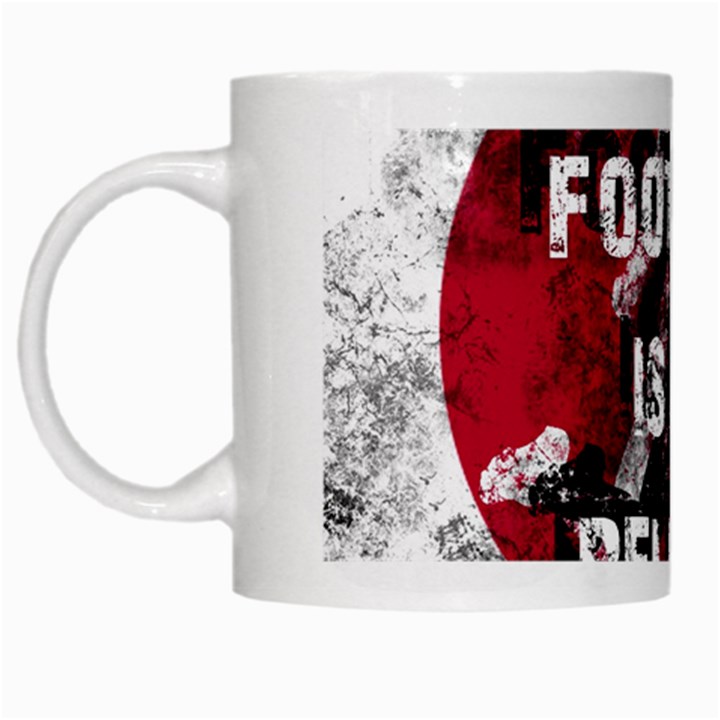 Football is my religion White Mugs