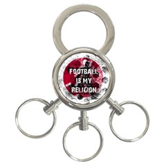 Football Is My Religion 3-ring Key Chains by Valentinaart