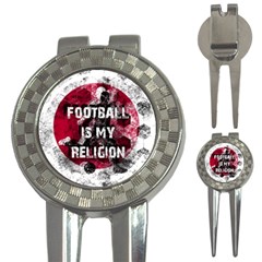 Football Is My Religion 3-in-1 Golf Divots by Valentinaart