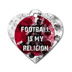 Football is my religion Dog Tag Heart (One Side) Front