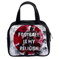 Football Is My Religion Classic Handbags (2 Sides) by Valentinaart