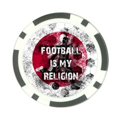 Football Is My Religion Poker Chip Card Guard by Valentinaart