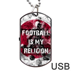 Football Is My Religion Dog Tag Usb Flash (two Sides) by Valentinaart