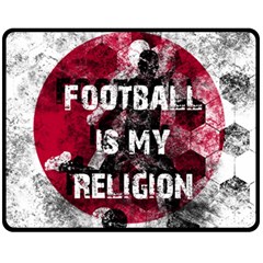 Football Is My Religion Fleece Blanket (medium)  by Valentinaart