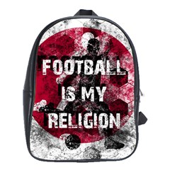 Football Is My Religion School Bag (xl) by Valentinaart