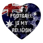 Football is my religion Ornament (Heart) Front