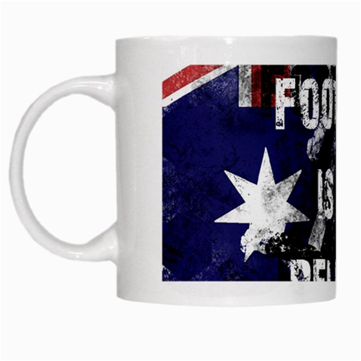 Football is my religion White Mugs