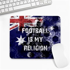 Football Is My Religion Large Mousepads by Valentinaart