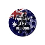 Football is my religion Rubber Round Coaster (4 pack)  Front